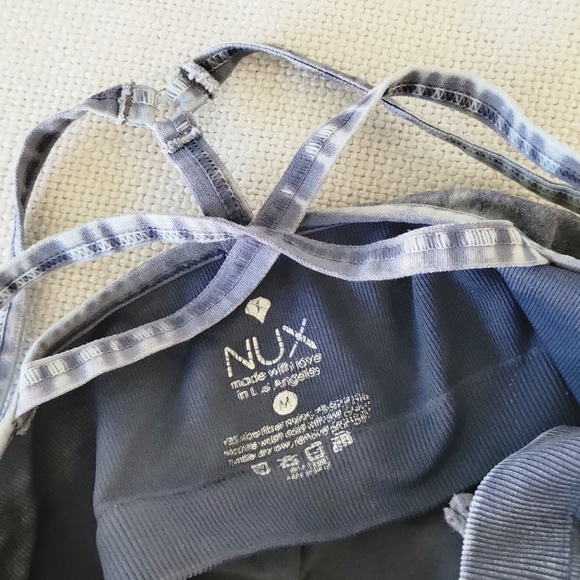NUX Yoga Spellbound Cami Light Compression Tank Top Steel Mineral Wash M Medium - Picture 7 of 9